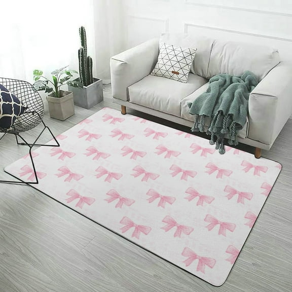 Princess Cute Bow Area Rugs Carpet Suitable for Living Room Kitchen Bedroom Laundry Room Home Decorations
