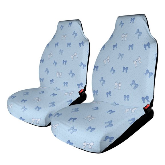 Princess Cute Bow Car Seat Cover Set Auto Front Bucket Cushion Protect Accessories 2 Piece