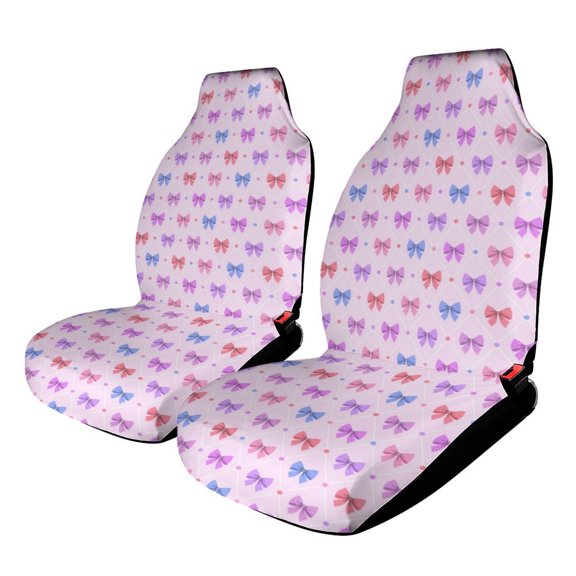 Princess Cute Bow Car Seat Covers,Universal Auto Front Seats Protector Fits for Car,SUV Sedan,Truck