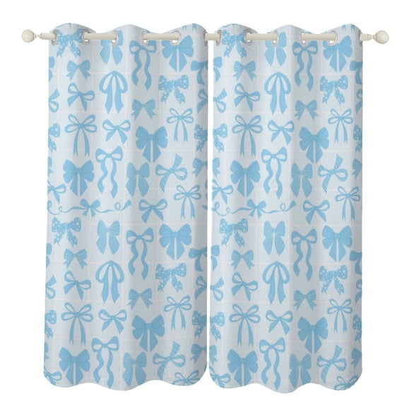 Princess Cute Bow Luxury Window Curtains Blinds for Living Room Bedroom Bathroom Kicthen Door Home Decor 2 Panels