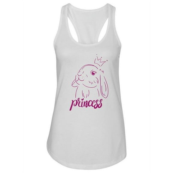 Princess Cute Bunny Design Tank Women -Image by Shutterstock, Female Medium