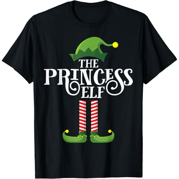 Princess Cute Elf Matching Family Group Christmas Party PJ T-Shirt