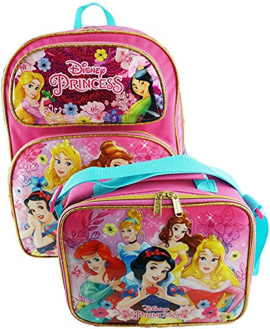 Princess Deluxe 16 Inch Backpack and Lunch Box Set Lovely Garden