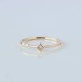 thumbnail image 1 of Princess Diamond Solitaire Ring, Dainty Band Ring, Thin Band Ring, Delicate Ring, Bezel Set Ring, Cubic Zirconia Ring, 1 of 5