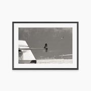 Princess Diana Yacht Retro Photography Black White Poster UNFRAMED PAPER POSTER