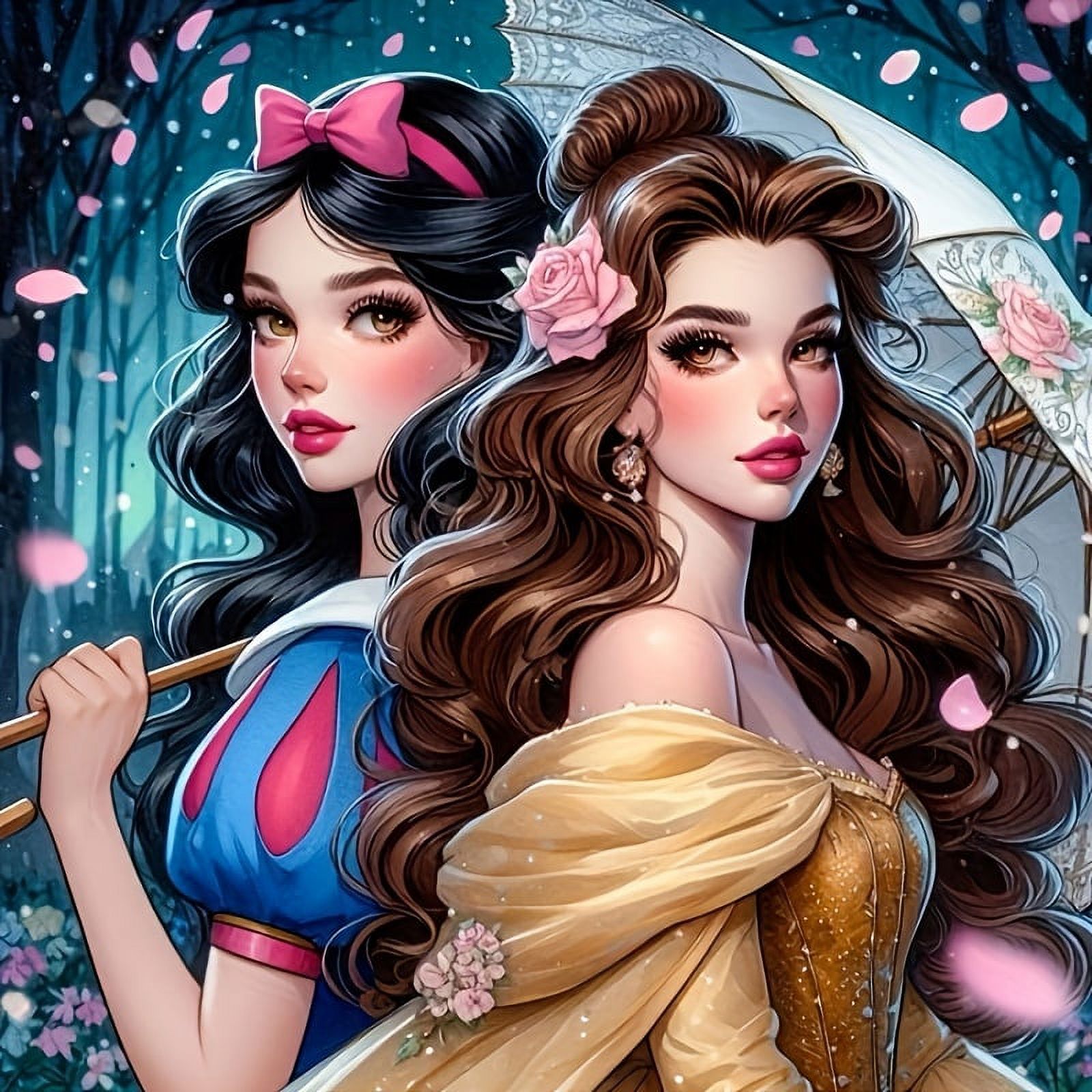 Princess Disney Diamond Painting Kits for Adults, DIY 5D Round Full