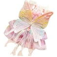 thumbnail image 1 of Princess Dog Dresses for Small Dogs - Style Butterfly with Tutu Skirt - Cute Summer Outfits for Puppy Girls - Handmade Pet Wedding Party Dress, 1 of 5