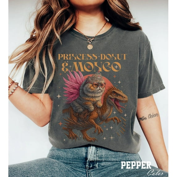 Princess Donut & Mongo Shirt Comfort Colors, New Achievement Shirt, Dungeon Crawler Carl T Shirt, Bookish Apparel for Book Lovers