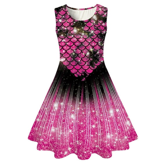 Princess Dress 6-7 Years Ruffle Dress Toddler Butterfly Sundress Ruffle Dress Princess Dress Independence Day Dresses Summer Sundress
