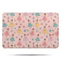 Princess Dress Ballet Pattern Bathroom Rugs Mat,Non Slip Microfiber Bathroom Rug,Rubber Backing,Soft Bathroom Mats for Bathroom Floor,Tub and Shower,17x27in(43x68cm)