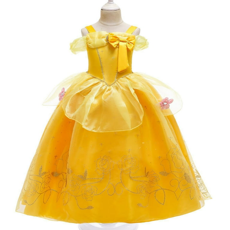 Princess Dress Belle Costume Off Shoulder Birthday Party