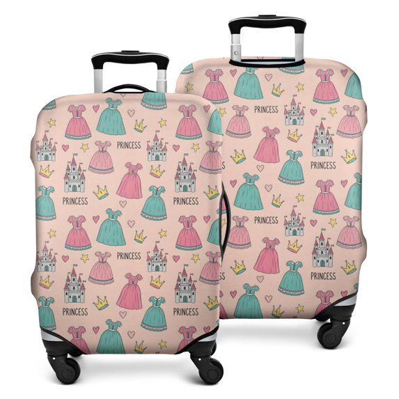 Princess Dress Castle Pattern Luggage Cover Fashion Suitcase Cover Baggage Covers Fit 25-28 Inch Luggage (Go Travel)
