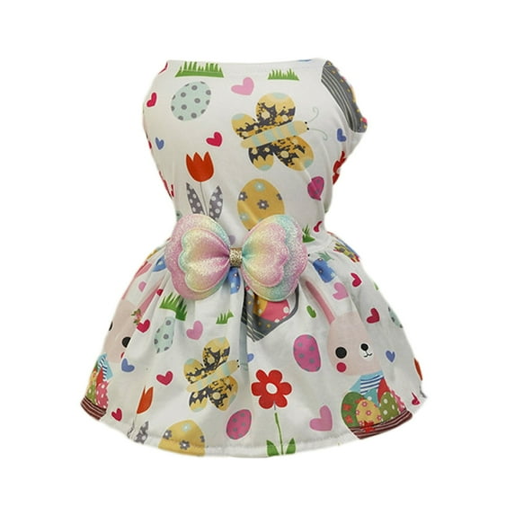 Princess Dress, Cats Dogs Spring Summer Dresses, 15.7 x 21 in Easter Pets Apparel, XL