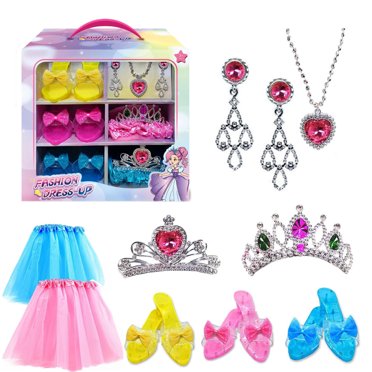Expressions 6pc Dress Up Royalty Shoes with Heels Set in Carrying Bag ...