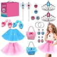 thumbnail image 1 of Princess Dress Up for Girls - Toddler Girls Role play for 3 4 5 6 7 Year Old - Pretend Play Birthday Christmas Gifts - Princess Dress Up for Girls 3-6, 1 of 7