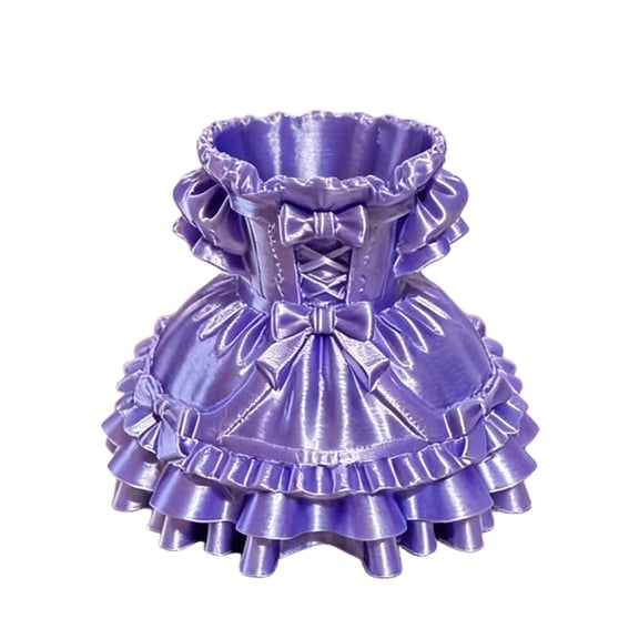 Princess Dress Pen Holder, Pencil Holder - Desktop Makeup Brush Organizer for Vanity Dresser Desk - Tabletop Decorative Accessories Storage Box
