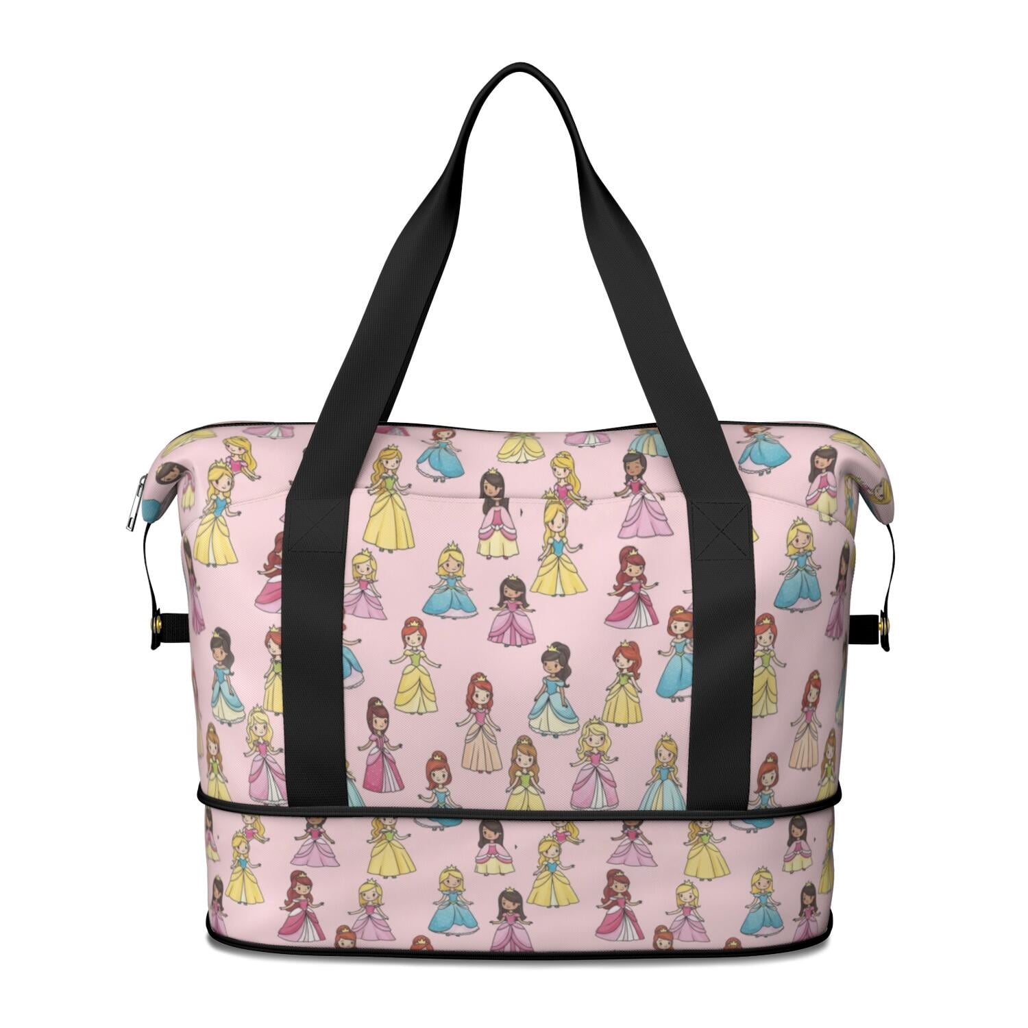 Wet Pattern Princess and Dress Pink Pattern Expandable Travel Tote Bag, Overnight ...