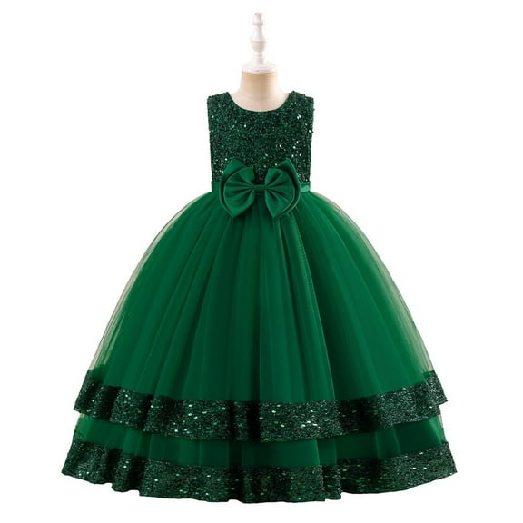 Princess Dress Sleeveless Girls Pageant Dresses Kids Prom Puffy Tulle Ball Gown Girl Dress For Party