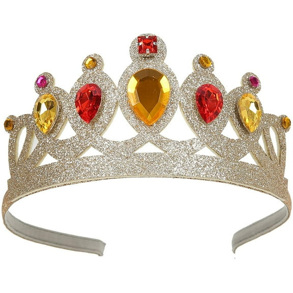 Princess Dress Up Crown Gold Tiara for Girls Birthday Halloween Costume Accessories