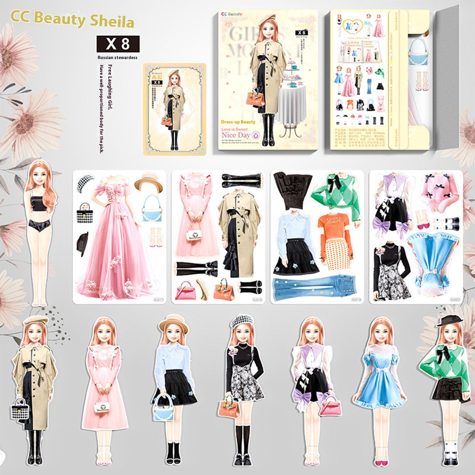 Princess Dress Up Stickers For Girl, Princess Change Sticker