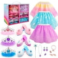 thumbnail image 1 of Princess Dress Up for Girls - Dress Up Clothes for Girls with Princess Shoes, Princess Toys for Girls 3,4,5,6 Year Old, 1 of 1