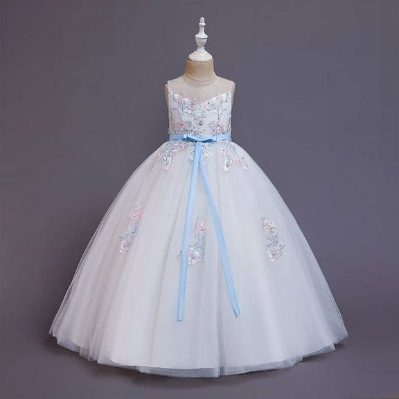 Princess Dress for Girls Easter Spring Lace Tulle Mesh Grils Summer Dress Flower Girls Party Dance Dress for Little Girls