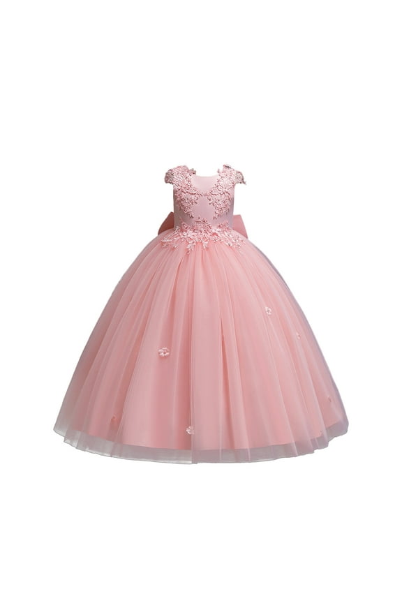 Princess Dress for Girls - Puffy Catwalk Performance Gown, Elegant Spring Summer Party Dress for Birthday, Pageant and Formal Shows