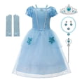 thumbnail image 1 of Princess Dresses for Girls Dress Costume Halloween Birthday Party Dress Up with Accessories, 1 of 4