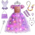 thumbnail image 1 of Princess Dresses for Girls - Light Up Princess Costume for Little Girl, Halloween Costumes & Gift for Toddler Age 3-10, 1 of 8