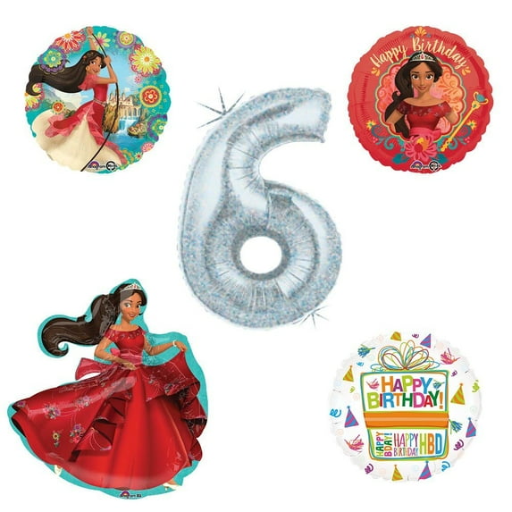 Princess Elena Of Avalor Holographic 6th Birthday Party Balloon Kit