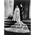 thumbnail image 1 of Princess Elizabeth And Prince Philip In A Full-Length Wedding Portrait. 1947. History (18 x 24), 1 of 2