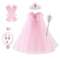 thumbnail image 1 of Princess Dress up Clothes, 7Pcs Princess Cape with Crown, Princess Dresses for Birthday Gift, 1 of 2