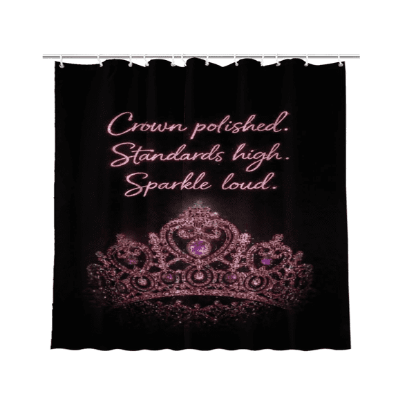 Princess Empowerment Waterproof Polyester Shower Curtain 72 x 72 Inch