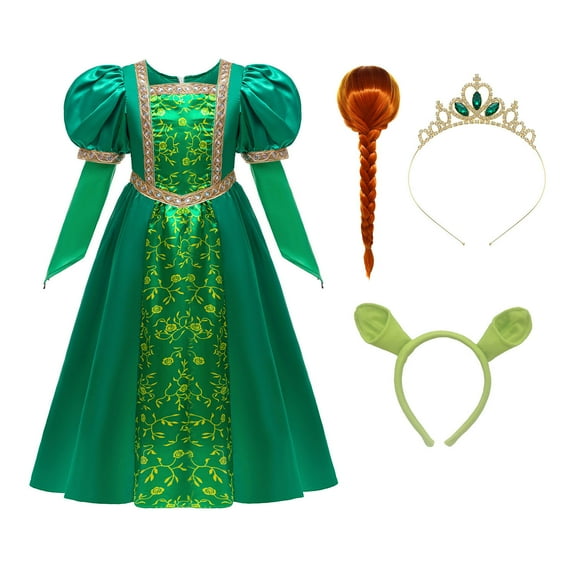 Princess Female Halloween Fancy-Dress Costumes with Accessories Medieval Outfits for Child, Child 140/7-8