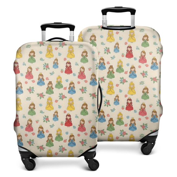 Princess Floral Garden Pattern Luggage Cover Fashion Suitcase Cover Baggage Covers Fit 25-28 Inch Luggage (Go Travel)