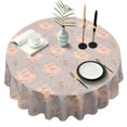 thumbnail image 1 of Princess Flower Dress Pattern Round Tablecloth 60"x60",Wrinkle Wipeable Table Cloth for Kitchen Dining Room Picnic Patio Party, 1 of 6