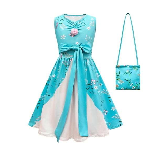 Princess Giselle Costume for Girls Birthday Party Fancy Dress Up Kids Halloween Cosplay Outfits