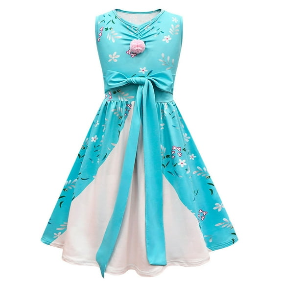 Princess Giselle Costume for Girls Fancy Party Flower Dress Halloween Role Play