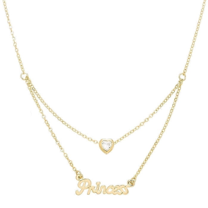 Freebird Jewelry Box Princess Heart Necklace - Gold