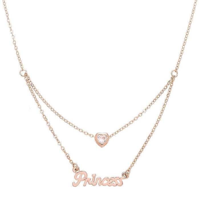 Freebird Jewelry Box Princess Heart Necklace - Rose Gold