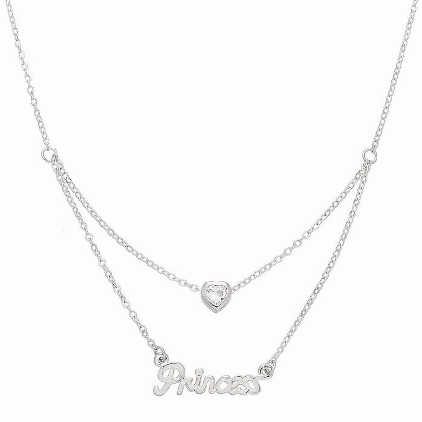 Freebird Jewelry Box Princess Heart Necklace - Silver