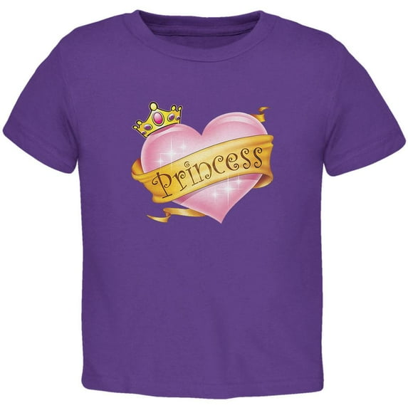 Princess Heart Toddler T Shirt Purple 4T