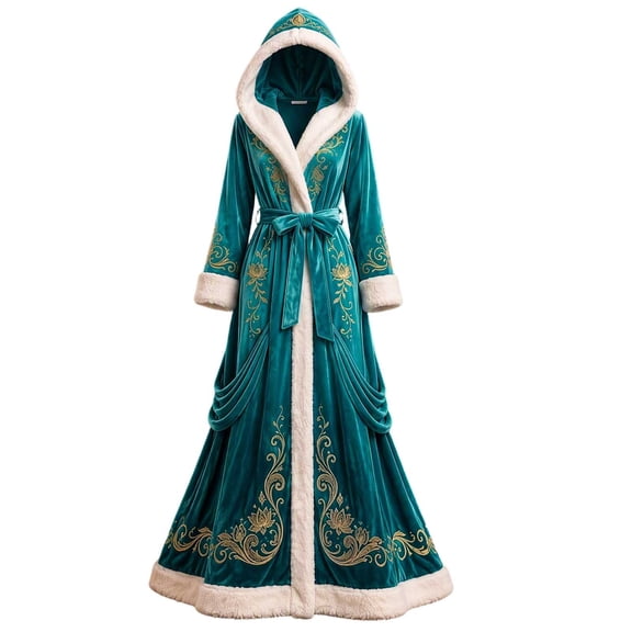 Princess Heated Robes for Women, Sherpa Lined Full Length Hooded Electric Bathrobe with Belt, 3 Adjustable Heat Settings, Fantasy Printed Cozy Loungewear Robe for Home, Holiday Gift