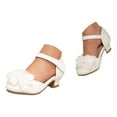 thumbnail image 1 of Princess High Heels Dress Shoes for Girls Little Big Kids Lace Flower Dance Performance Pumps Party Prom, 1 of 8