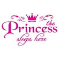thumbnail image 1 of Princess Home Decor Wall Sticker Decal Bedroom Door Vinyl Art Mural (hot pink), 1 of 2