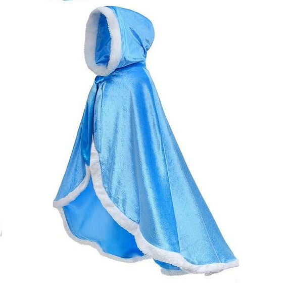 Princess Hooded Cape Cloaks Costume for Girls Dress Up Party Carnival