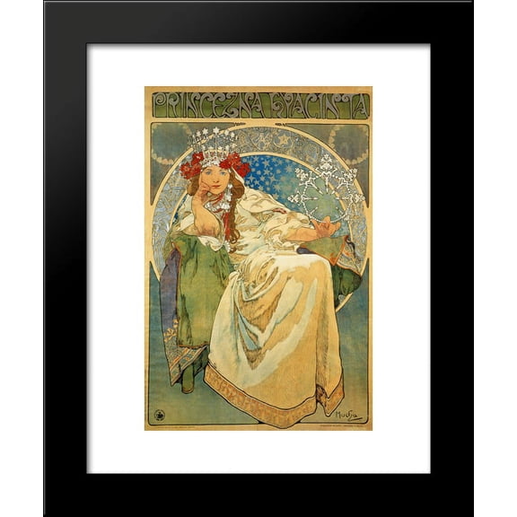Princess Hyacinth 20x24 Framed Art Print by Mucha, Alphonse