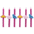 Princess Icon Spiral Cake Candles Set – 12 Pink Birthday Candles with ...