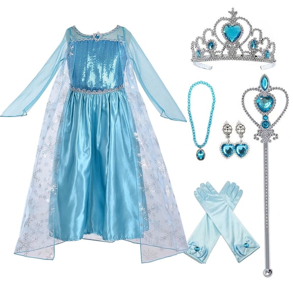Princess Inspired Girls Snow Queen Party Costume Dress for 2-3years