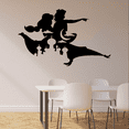 thumbnail image 1 of Princess Jasmine And Aladdin Silhouette Cartoon Movie Aladdin Castle Silhouette Vinyl Wall Art Sticker Decal Home Kids Room Trucking Business Boys Wall Décoration Design Wall Décor Size (22x30 inch), 1 of 3
